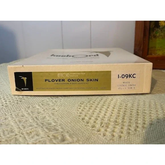 Keebord Typewriter Papers Plover Onion Skin White Cockle Finish 8.5 x 11 25 - Picture 4 of 4